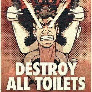 Skibidi Toilet (2023) - Titan Speakerman Destroy All Toilets Poster 22 x 34